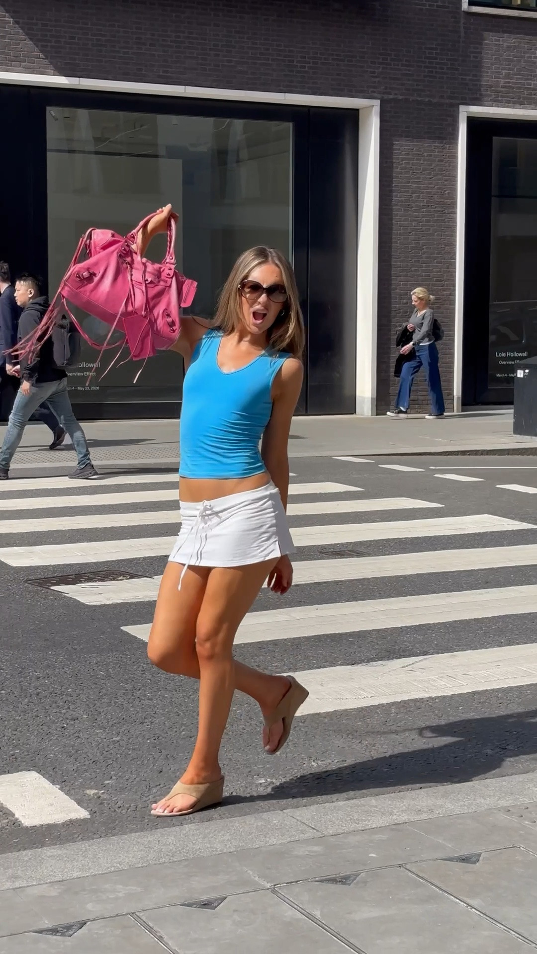 Trending, summer, 2026, blue, pink, mini skort, v neck top, 2000’s, wedge sandals, bright colours, city style

#LTKuk #LTKsummer #LTKeurope