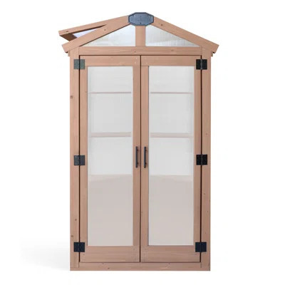 Urban Greenhouse with Cedar Wood Frame and Polycarbonate Panels  Compact Modern Design for Small Spaces | Wayfair North America