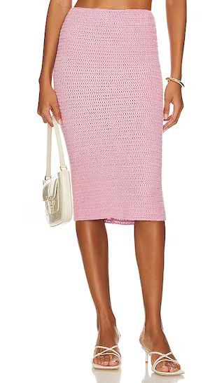 Maxi Rose Midi Skirt in Pink | Revolve Clothing (Global)