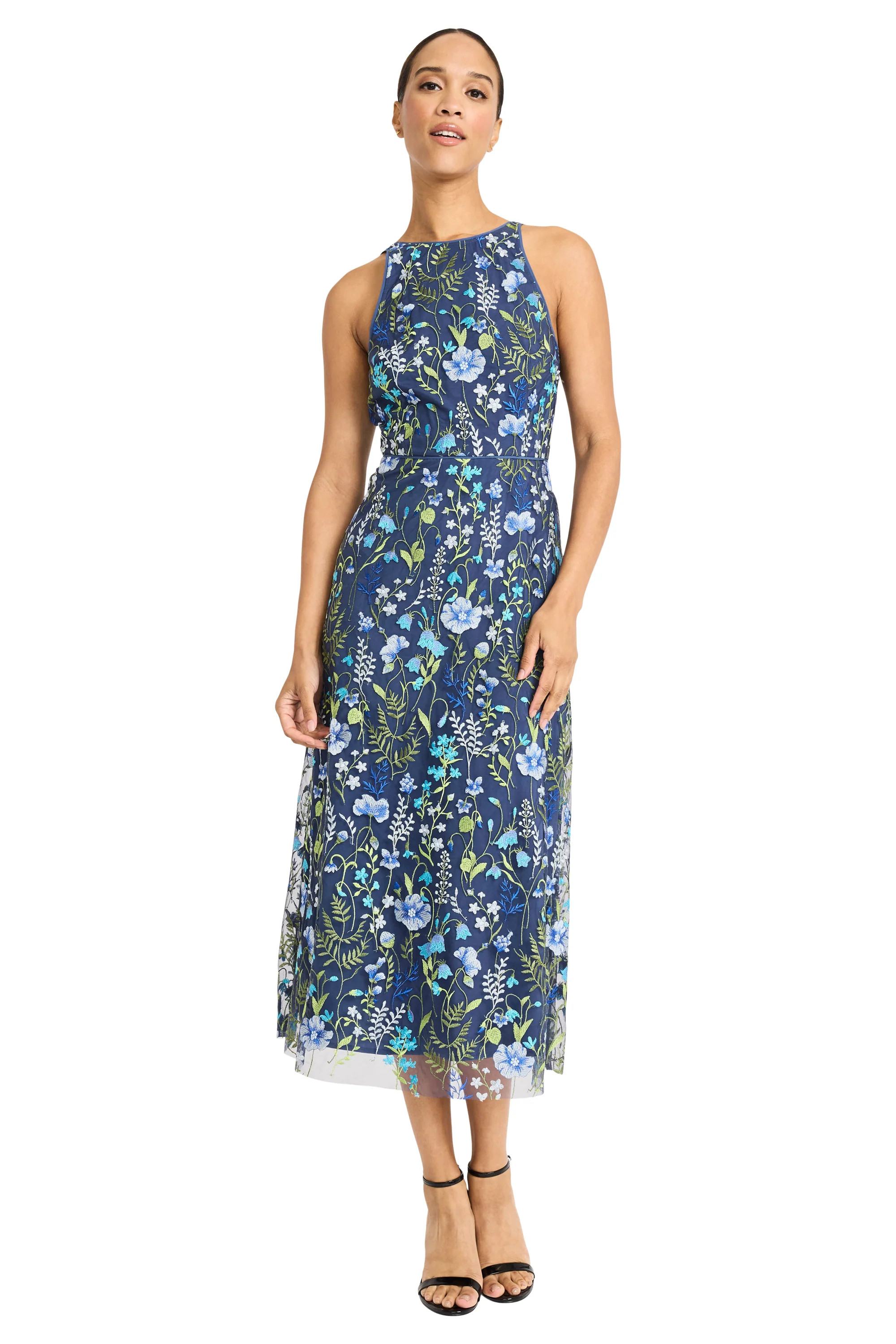 MIDI DRESS WITH HALTER NECK | Maggy London