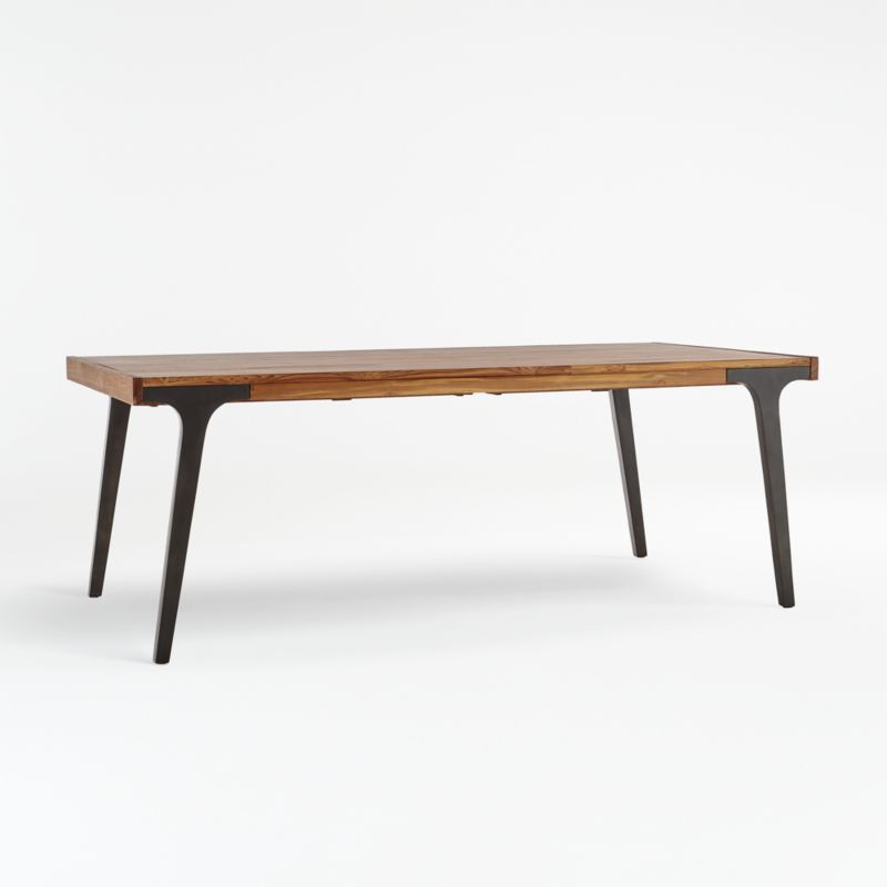 Lakin 81" Teak Extendable Dining Table + Reviews | Crate & Barrel | Crate & Barrel