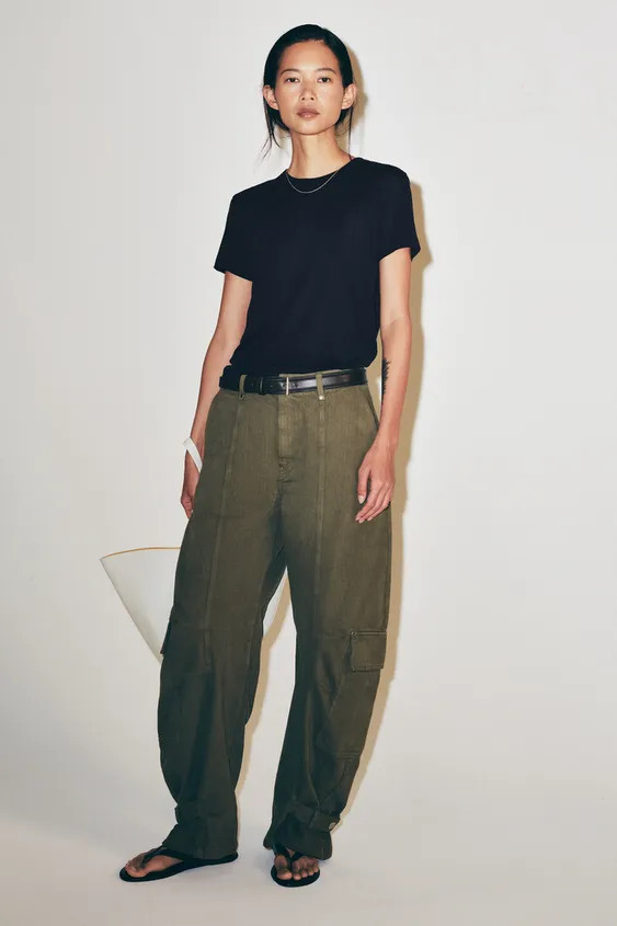 LYOCELL SHORT SLEEVE T-SHIRT | Zara UK