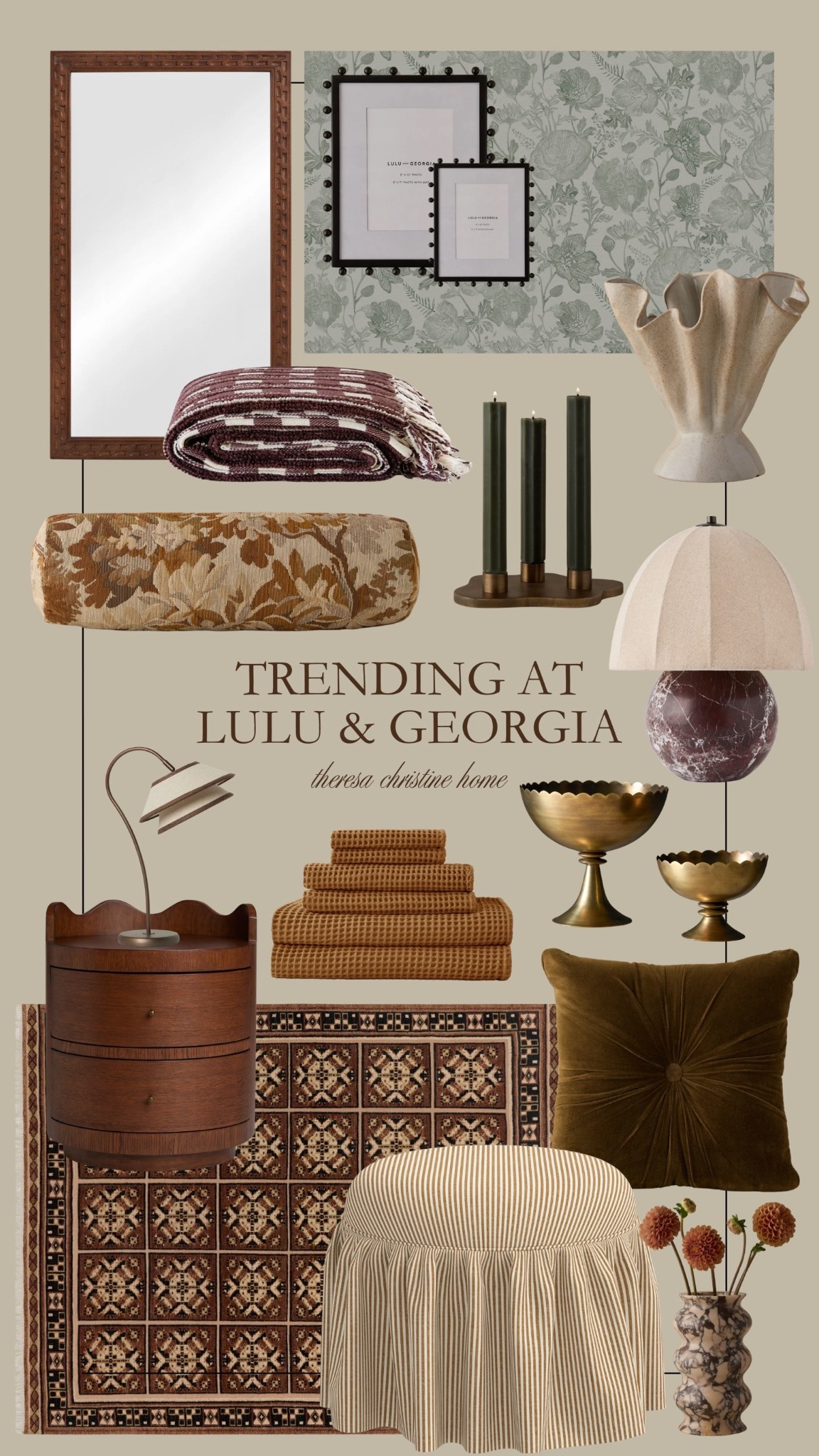 Trending at Lulu & Georgia! 🤎🙌🏻Loving these neutral, jewel-tone home favorites! Luxury home, vintage home, 70s home 

#LTKHome