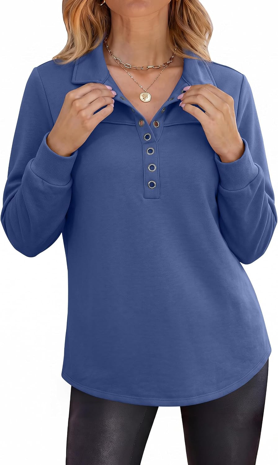 ANRABESS Sweatshirt for Women Fall Long Sleeve Polo Shirts | Amazon (US)