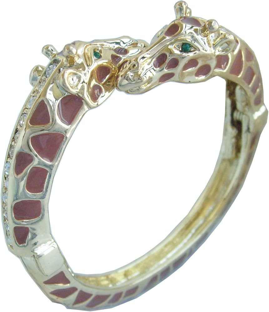 Unique Animal Giraffe Bracelet Bangle Cuff Clear Austrian Crystal | Amazon (US)