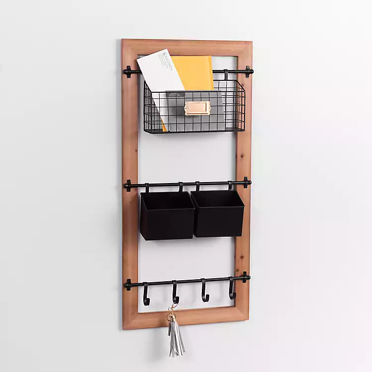 Metal and Wood Framed Multi Use Wall Organizer | Kirkland's Home