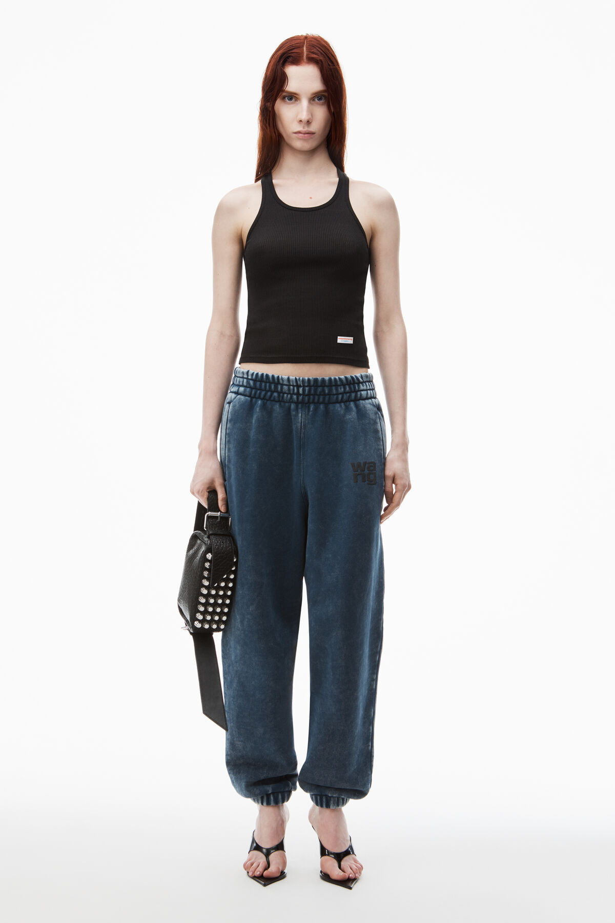 puff logo sweatpant in structured terry | Alexander Wang
