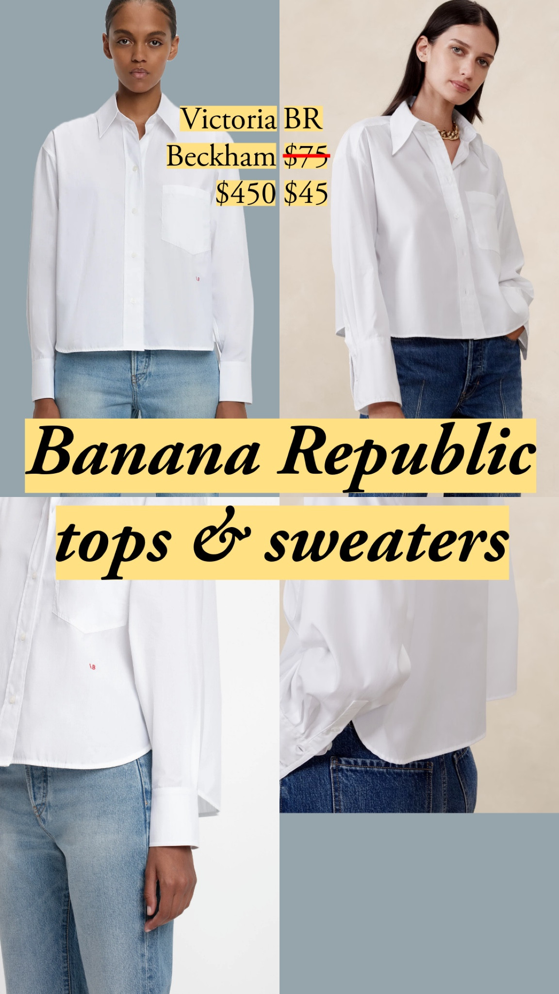 I love that boxy crop shirt - very Victoria Beckham, both the person and the label. This is a shirt that people write me about to tell me how much they love it, too. 

I am wearing the silk shirt now. The blue is perfect to wear with jeans in monochrome - double denim but make it luxury. 

That oversized wool blend sweater is so bold and confident! They really bring exceptional design to the high street, and I am loving it.

#buttondown #silkshirt #oversized #boxy  

#LTKSaleAlert #LTKSeasonal #LTKWorkwear