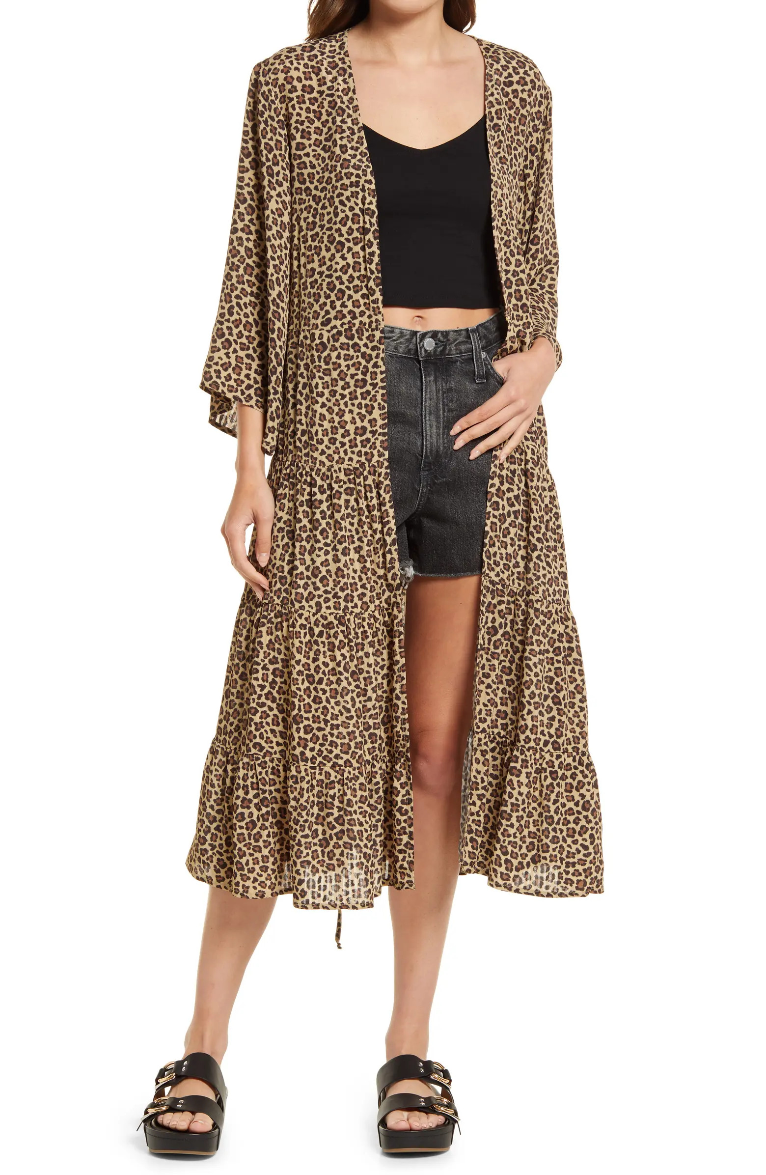 NFC HOME New Friends Colony Julian Animal Print Duster | Nordstrom | Nordstrom