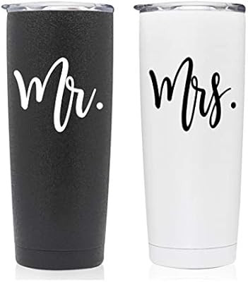 Mr & Mrs Stainless Steel Bride Tumbler Gift | Wife, Engagement, Bachelorette, Bride To Be, Newly ... | Amazon (US)