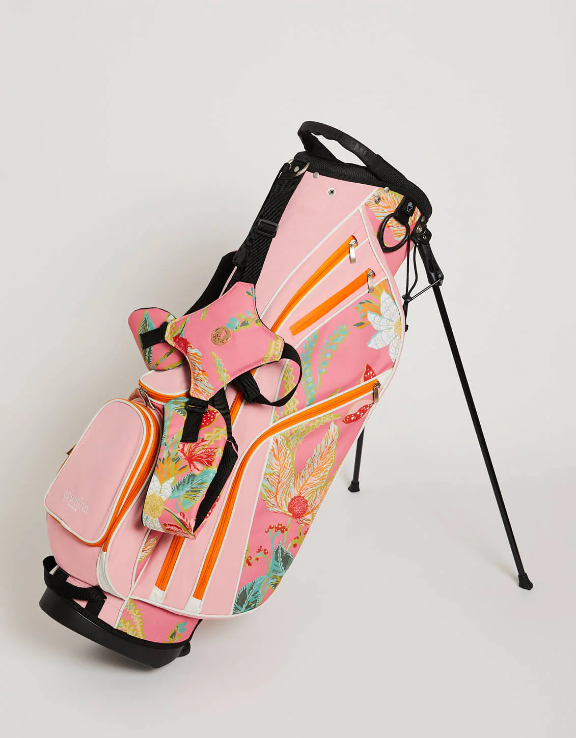 Golf Stand-Up Bag Queenie Tropical Floral Pink | Spartina 449