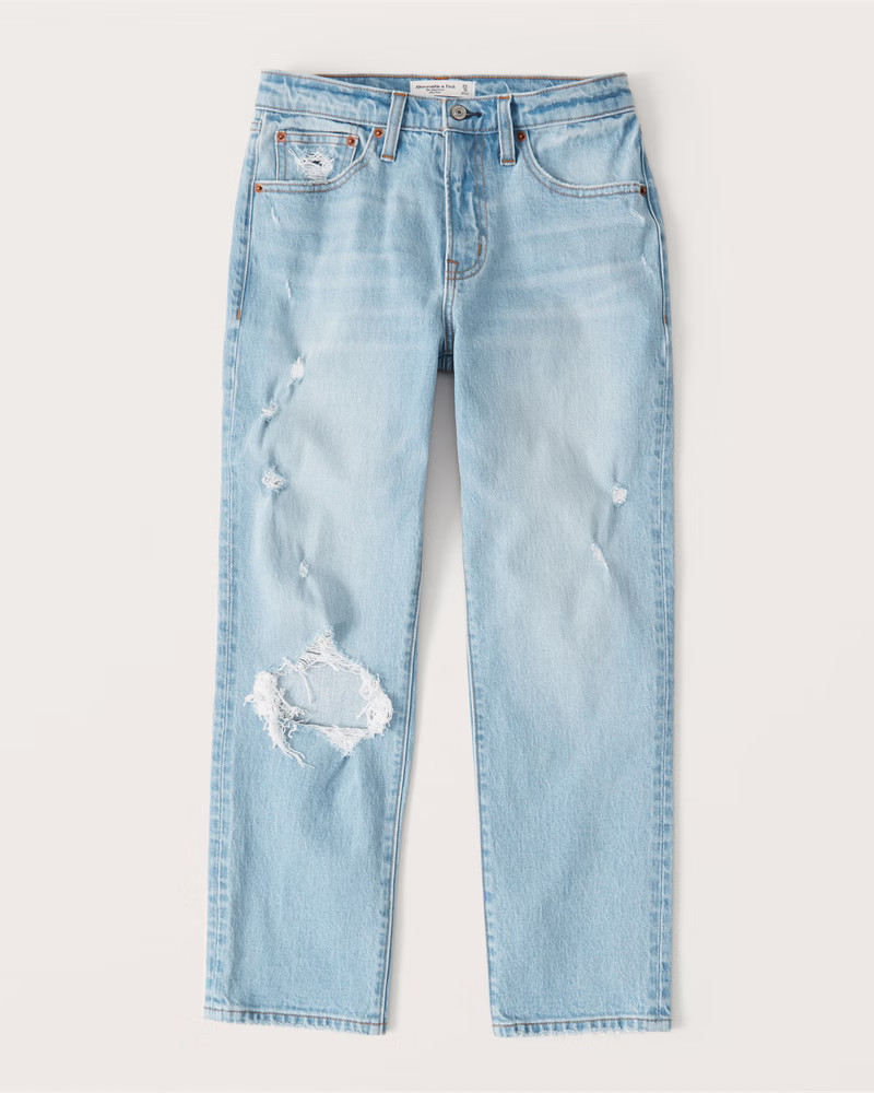 Mid Rise Boyfriend Jeans | Abercrombie & Fitch (US)