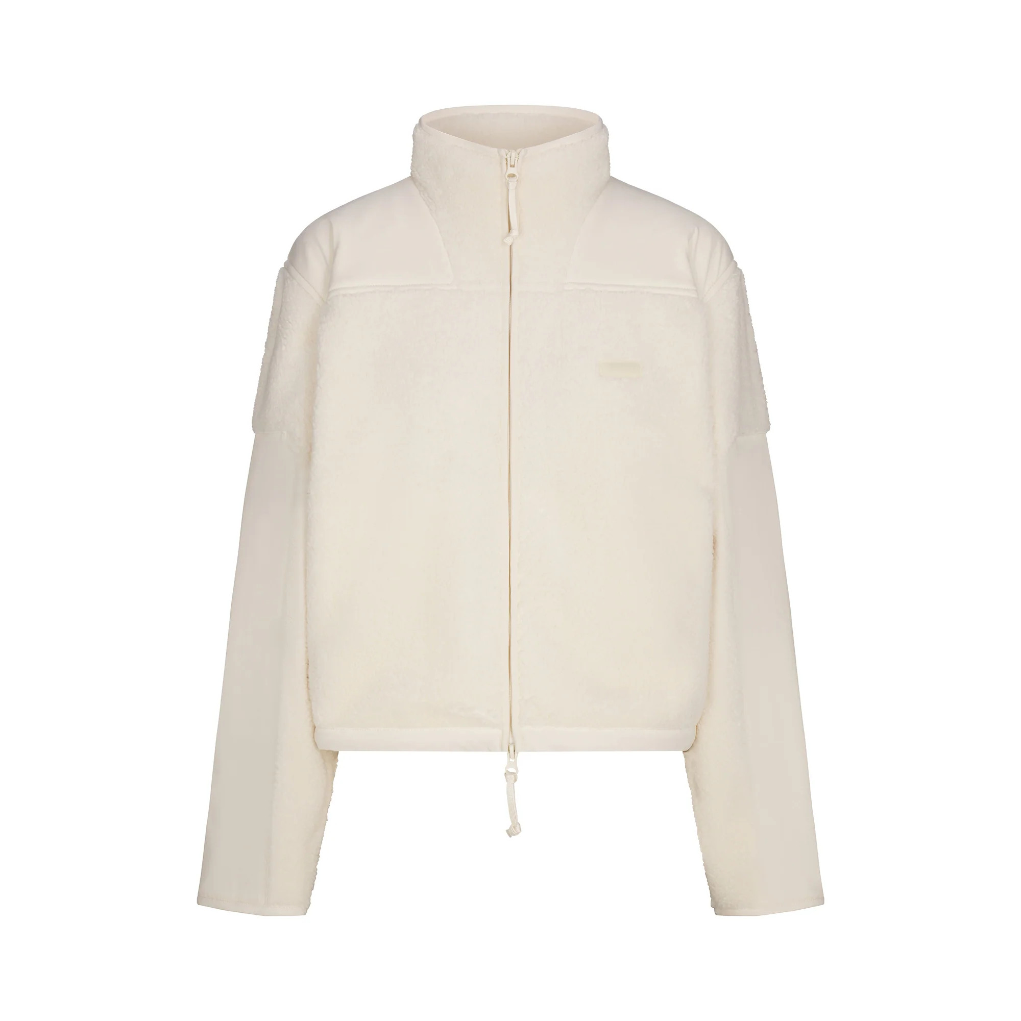 TEDDY BOXY ZIP UP JACKET | ECRU | SKIMS (US)