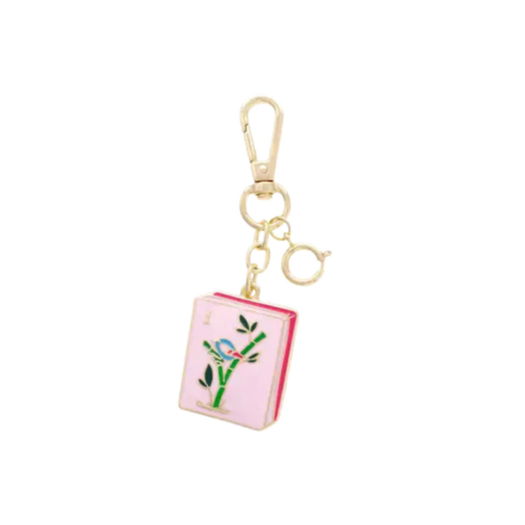 Mahjong Tile Bag Charm | Pink Antlers