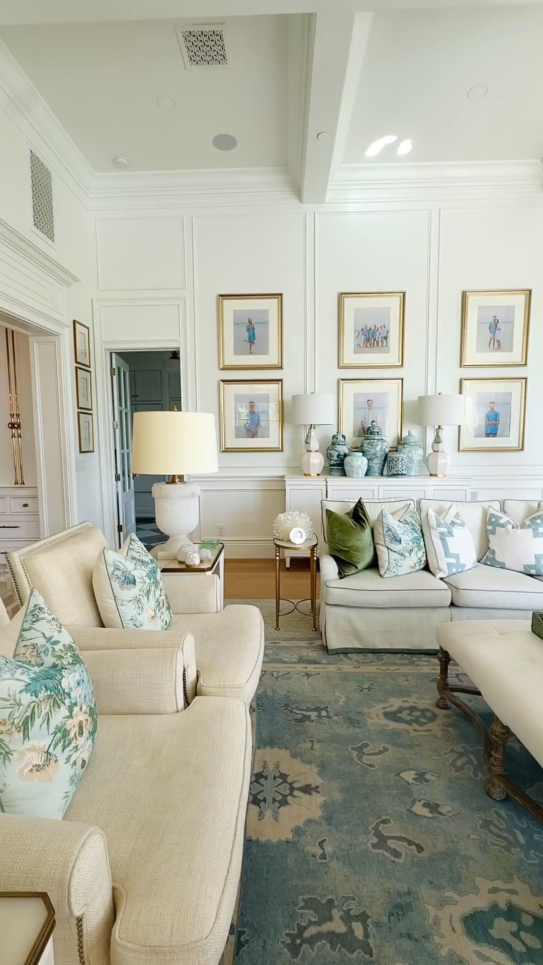 FALL is in the family room and this year I’m giving it a softer spin! Layers of blue and green, warm autumn tones, cozy throw pillows, lush fall florals, flickering candles, magnolia branches and the prettiest giant velvet pumpkin make the whole room feel ready for the season.

And can we talk about the new antelope ottomans? I love the pattern and personality they bring to our traditional family room.

Proof that fall decorating doesn’t have to be orange to feel warm, cozy and inviting.

#LTKSeasonal #LTKHome #LTKdayinmylife