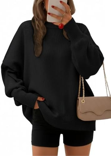 EFAN Womens Oversized Sweaters Batwing Sleeve 2026 Fall Fashion Outfits | Trendy Chunky Knit Pull... | Amazon (US)