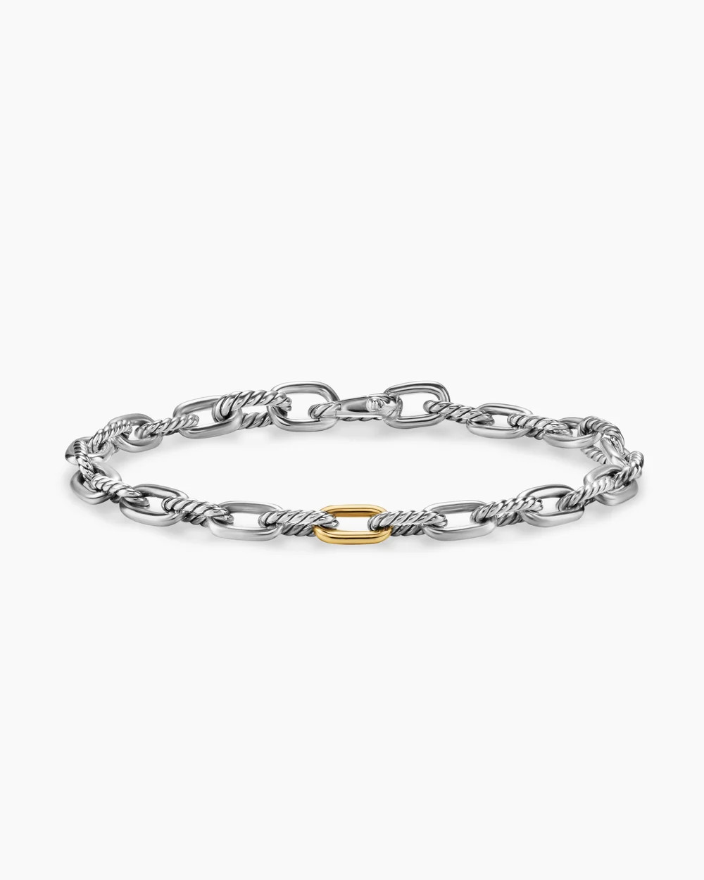 David Yurman | DY Madison Chain Bracelet in Sterling Silver with 18K Yellow Gold, 6mm | David Yurman