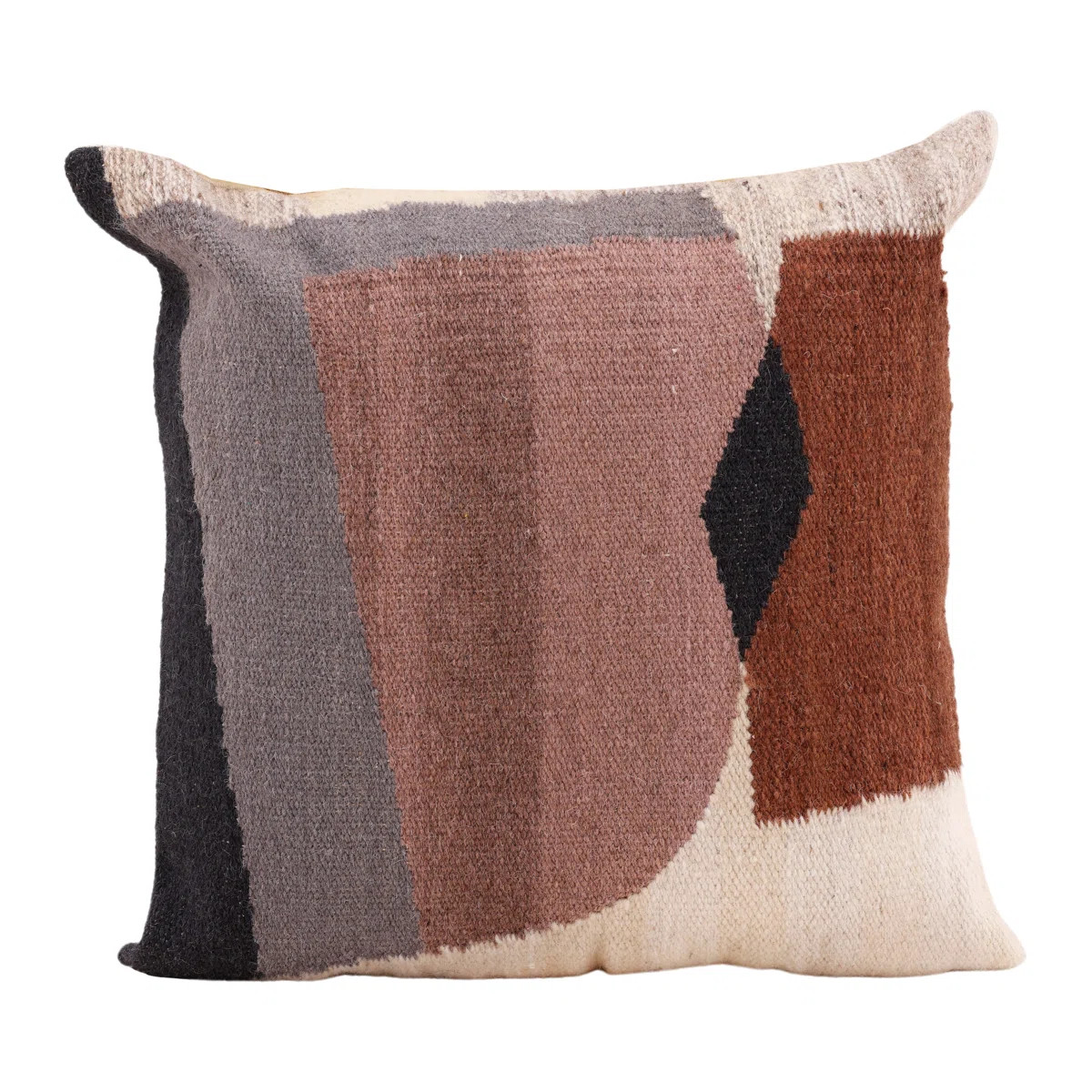 100% Wool Throw Square Ivory/Pink/Gray Pillow Cover & Insert | Wayfair North America