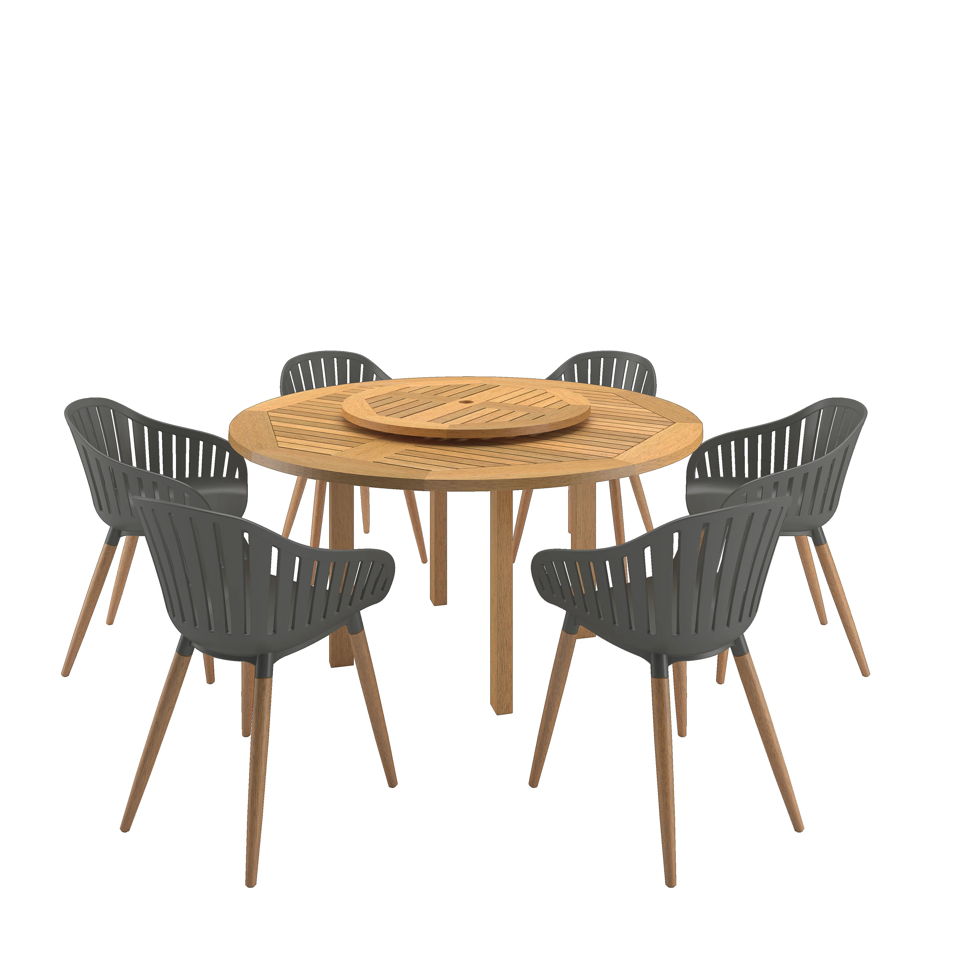 Dolores Round 6 - Person Teak Dining Set | Wayfair North America