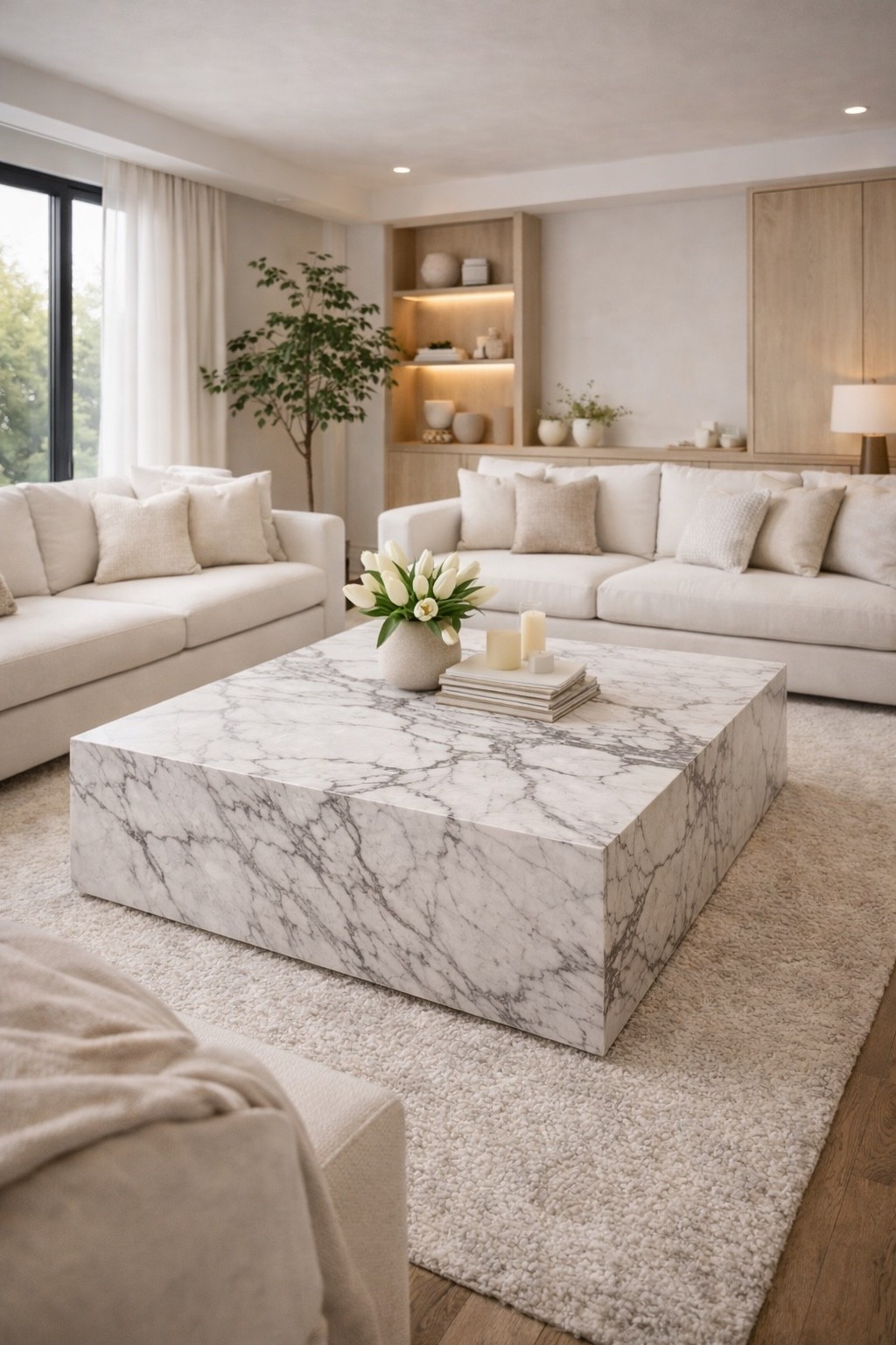 Bright modern living room with white sofas, a statement marble coffee table and warm neutral decor. Soft textures, natural light and minimal styling create a cozy yet elegant space perfect for modern interiors. Save this for living room inspiration and luxury neutral home decor ideas.
#livingroominspo
#modernlivingroom
#neutralinterior
#whitesofa
#marblecoffeetable
#cozyhome
#luxuryinterior
#modernhome
#interiordesignideas
#homedecor
#neutralhome
#ltkhome
