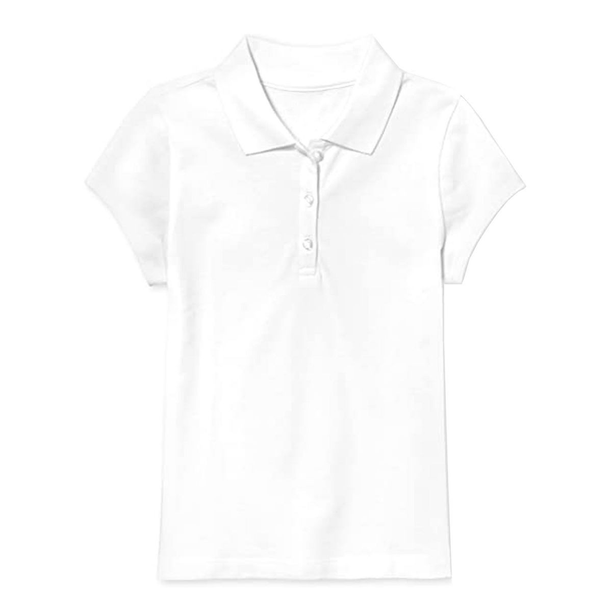 Girl's 3-Button Short Sleeve Stretch Pique Polo Shirts School Uniform (4-20) | Target