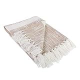 DII Rustic Farmhouse Cotton Stripe Blanket Throw with Fringe for Chair, Couch, Picnic, Camping, Beac | Amazon (US)