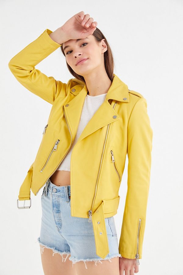 Bagatelle Pebbled Leather Biker Jacket | Urban Outfitters (US and RoW)