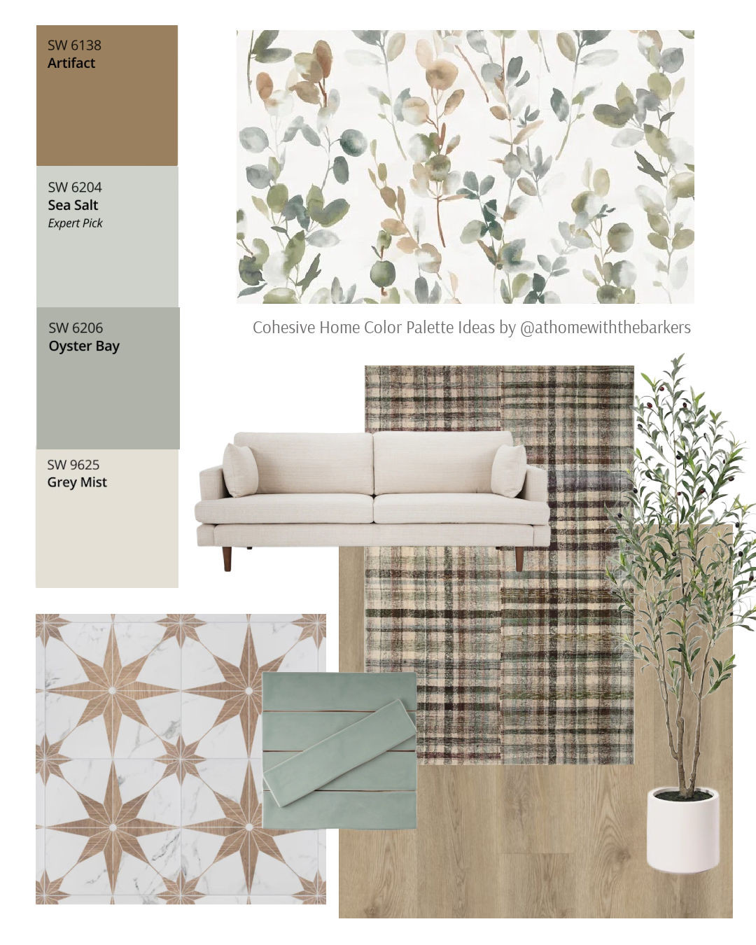 Neutral home decorating color palette, wallpaper, tile and rug 

 #LTKHome #LTKSaleAlert #LTKStyleTip