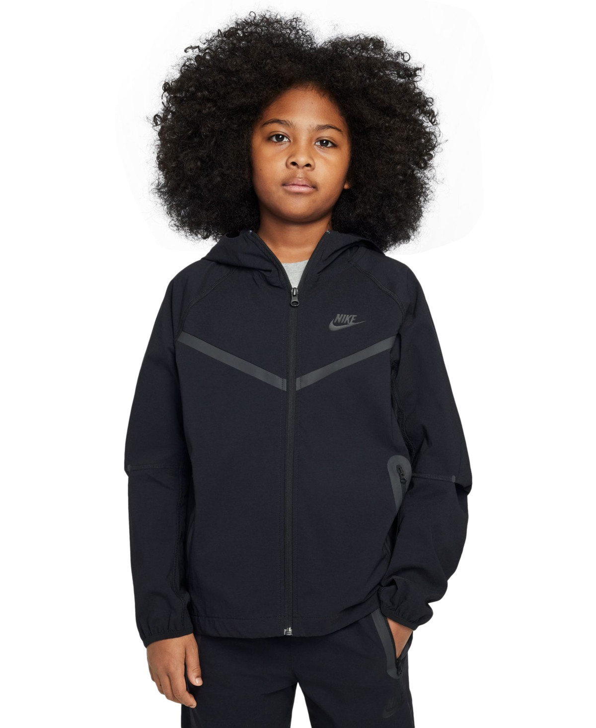 Nike Big Kids Tech Woven Jacket - Black | Macy's