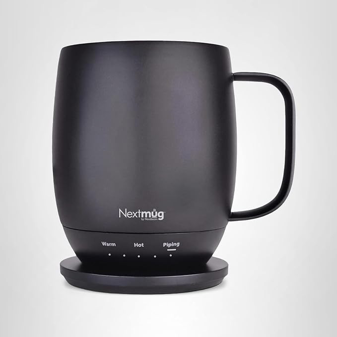 Nextmug - Temperature-Controlled, Self-Heating Coffee Mug (Black - 14 oz.) | Amazon (US)