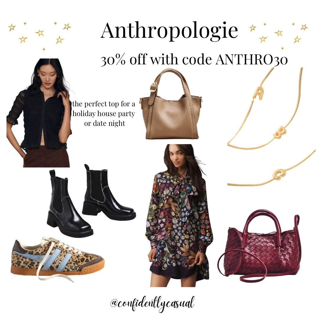 Anthropologie sale. Gift ideas. Leather bag. Personalized necklace. Leopard sneakers. Chelsea boots 

#LTKGiftGuide #LTKHoliday #LTKCyberWeek