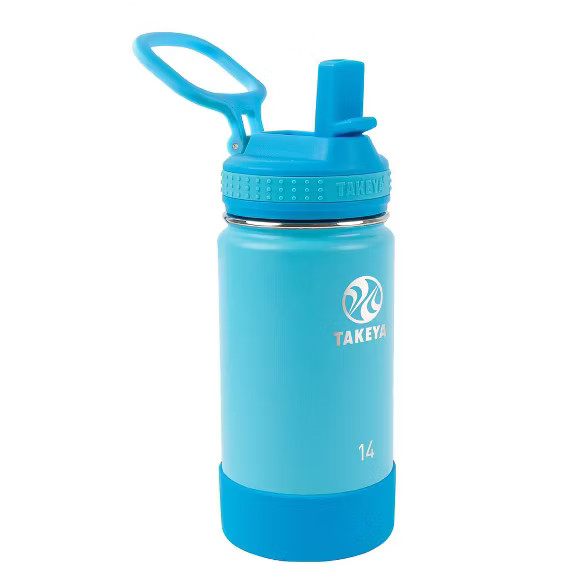 Takeya 14oz Actives Insulated Stainless Steel Water Bottle with Straw Lid | Target