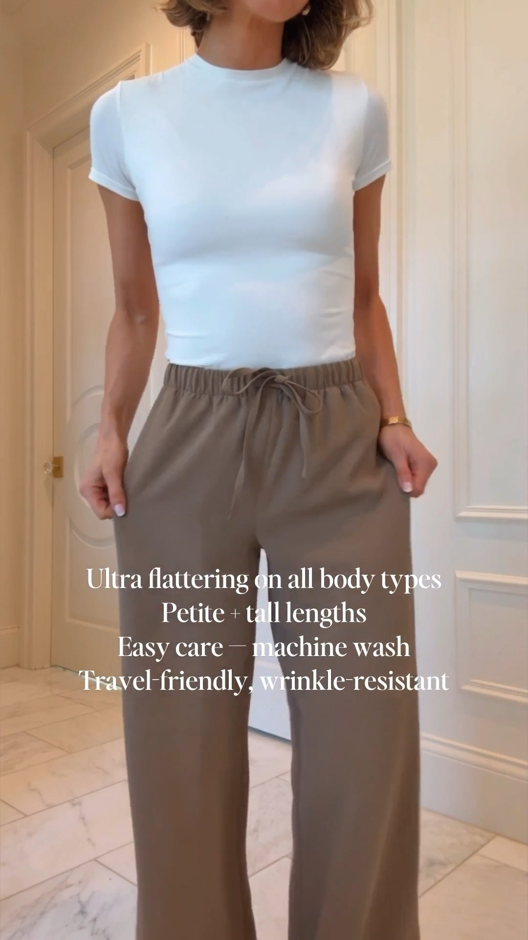 The pants that are flattering on everyone. I'm 5’7 and wearing a small. They fit true to size.

#LTKootd