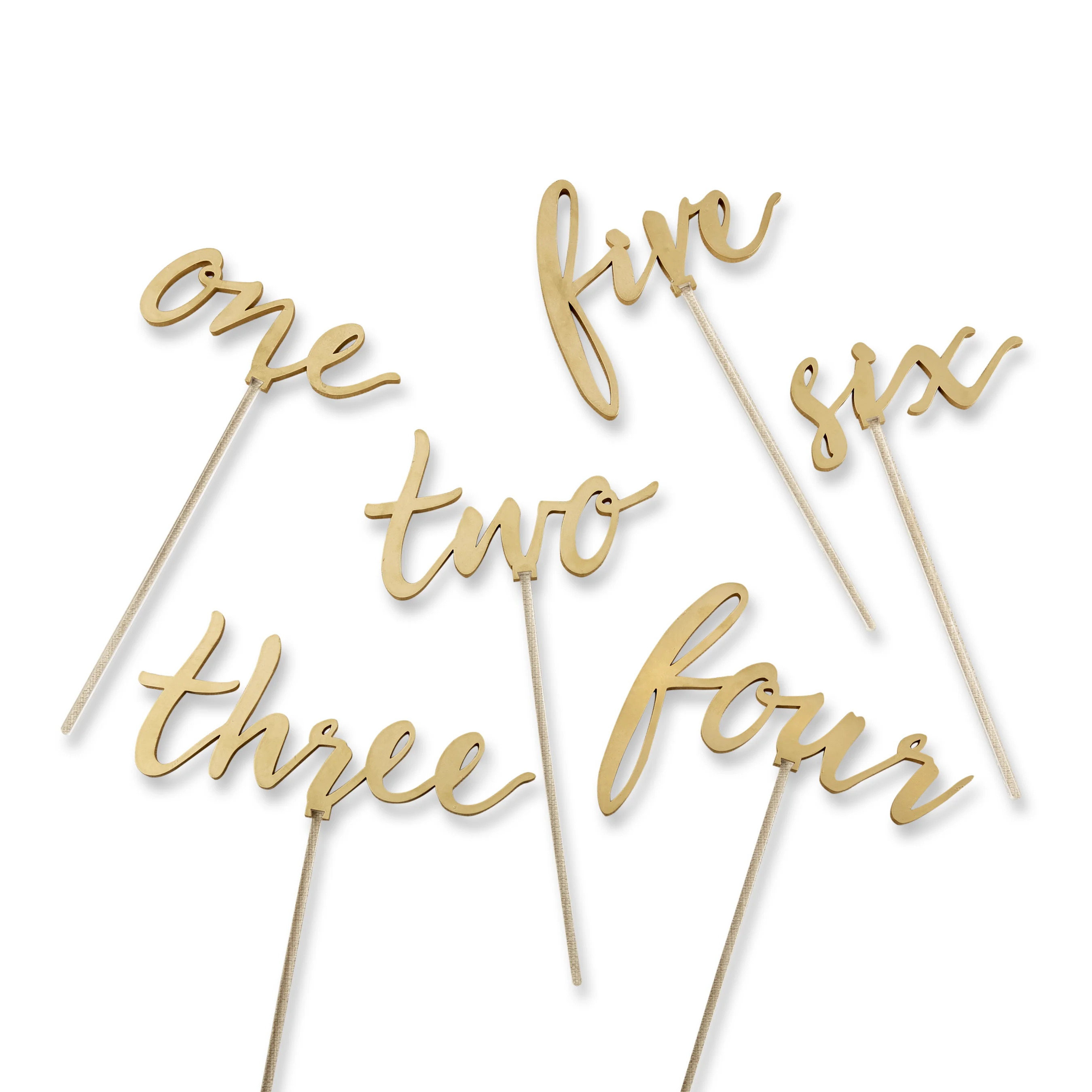 Gold Calligraphy Table Numbers (1-6) - Walmart.com | Walmart (US)