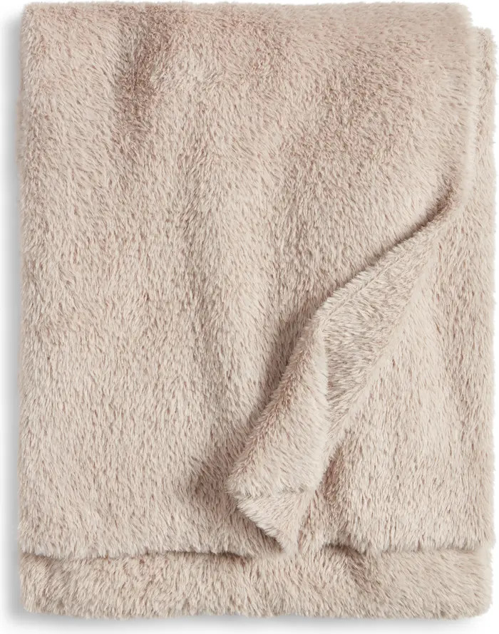 Nestle Faux Fur Throw Blanket | Nordstrom