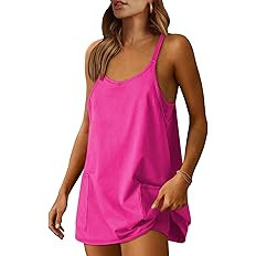 ANRABESS Women Athletic Dress Summer Tennis Workout Active Sports Mini Romper Dress Built in Shor... | Amazon (US)