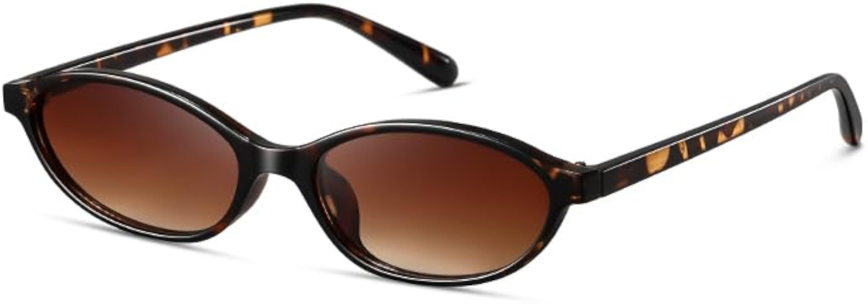 kimorn Oval Sunglasses for Women Chic Cat Eye 90s Narrow Shades Trendy UV protection Sun Glasses | Amazon (UK)