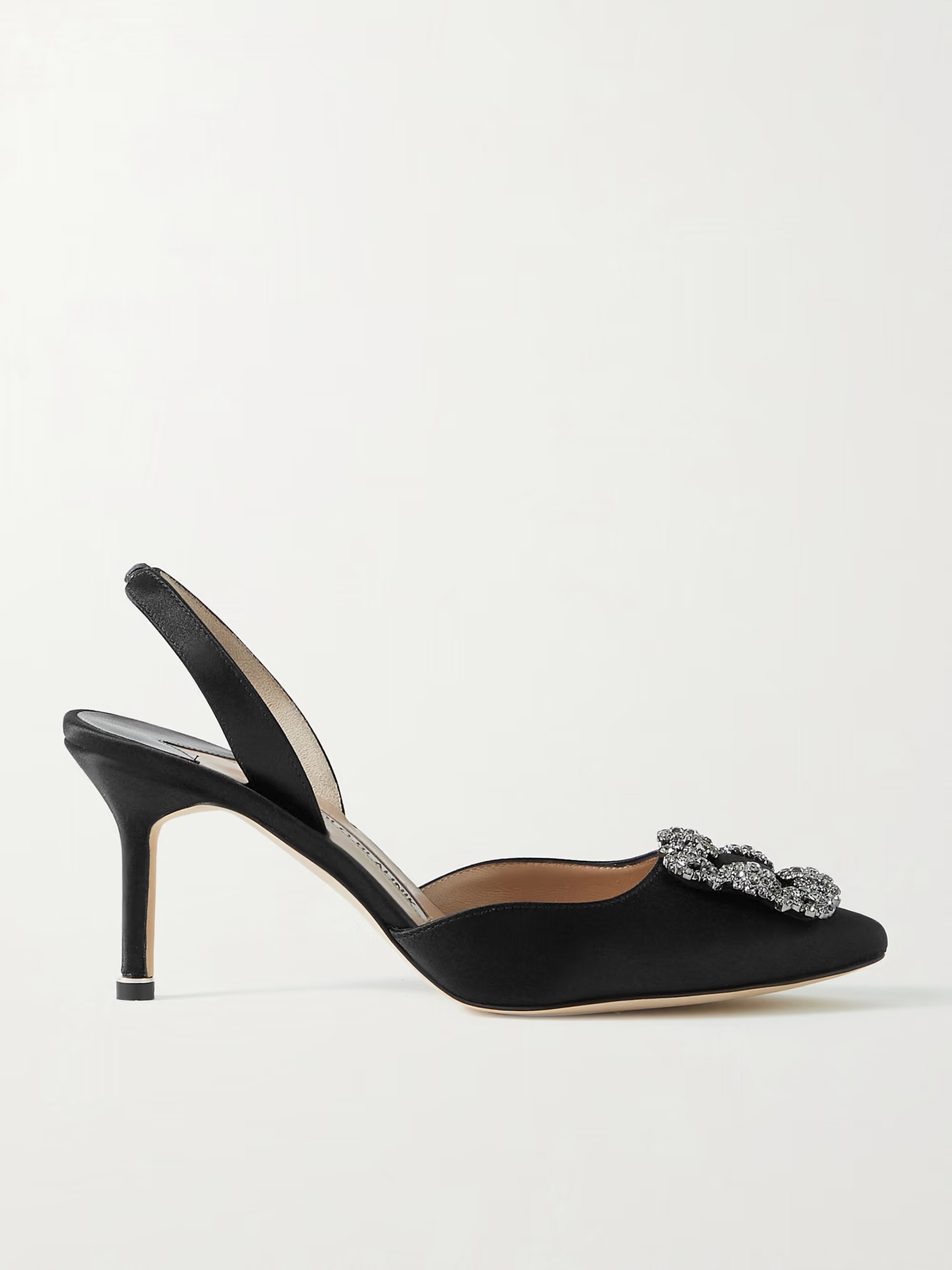Hangisli 70 embellished satin slingback pumps | NET-A-PORTER (US)
