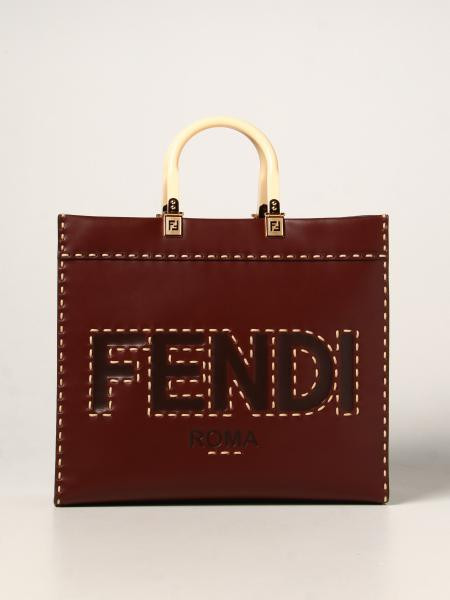 Sunshine Fendi leather bag with big Fendi Roma logo | Giglio.com - Global Italian fashion boutique