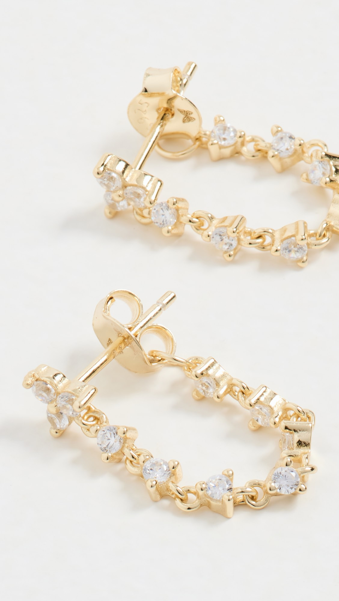 Trio Cluster Cz Front Back Drop Stud Earrings | Shopbop