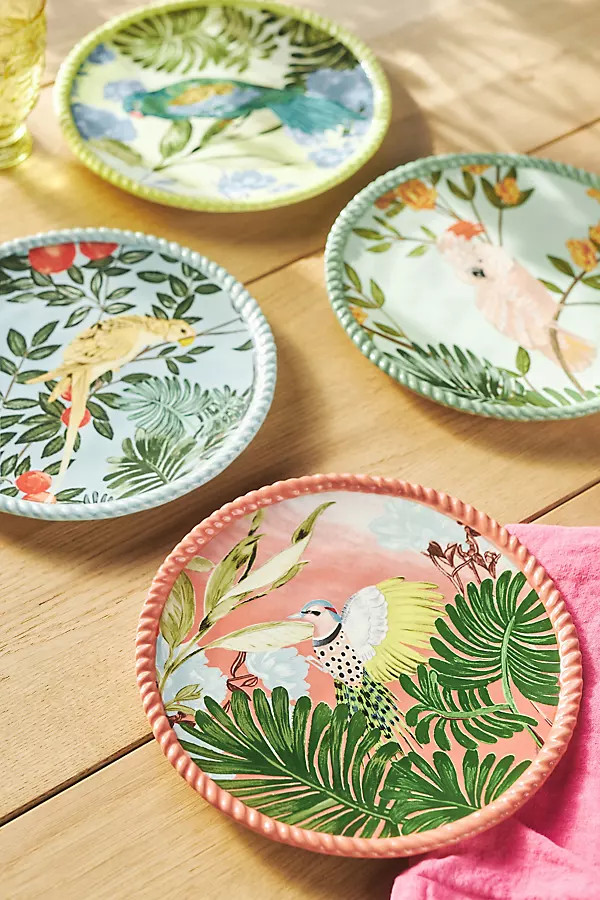 Pluma Dessert Plates, Set of 4 | Anthropologie (US)