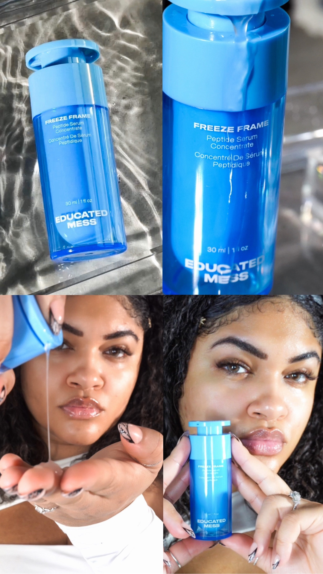🥶 Freeze the fine lines before they settle in ❄️✨
I’ve been reaching for the Freeze Frame Peptide Serum from @educatedmess lately, and here’s why it’s earned a spot in my weekly routine.

💎 This formula is built around a Diamond-Stabilized Peptide Complex (aka peptides designed to stay potent and perform), plus a lineup of targeted actives like:
Diamond-Stabilized Peptide Complex
Palmitoyl Tetrapeptide-50 + Heptapeptide-15 Palmitate
Copper Lysinate/Prolinate (copper support = skincare girlies know 👀)
Lactic Acid + Glycolic Acid Copolymer (gentle resurfacing support for smoother-looking texture)

I love that it targets expression lines while still being lightweight and layer-friendly. Definitely a staple if you’re focused on long-term aging skin health ✨

#EducatedMess #freezeframe #SkincareRoutine #AntiAging #ugccontentcreator 

#LTKmorningroutine #LTKBeauty #LTKgrwm