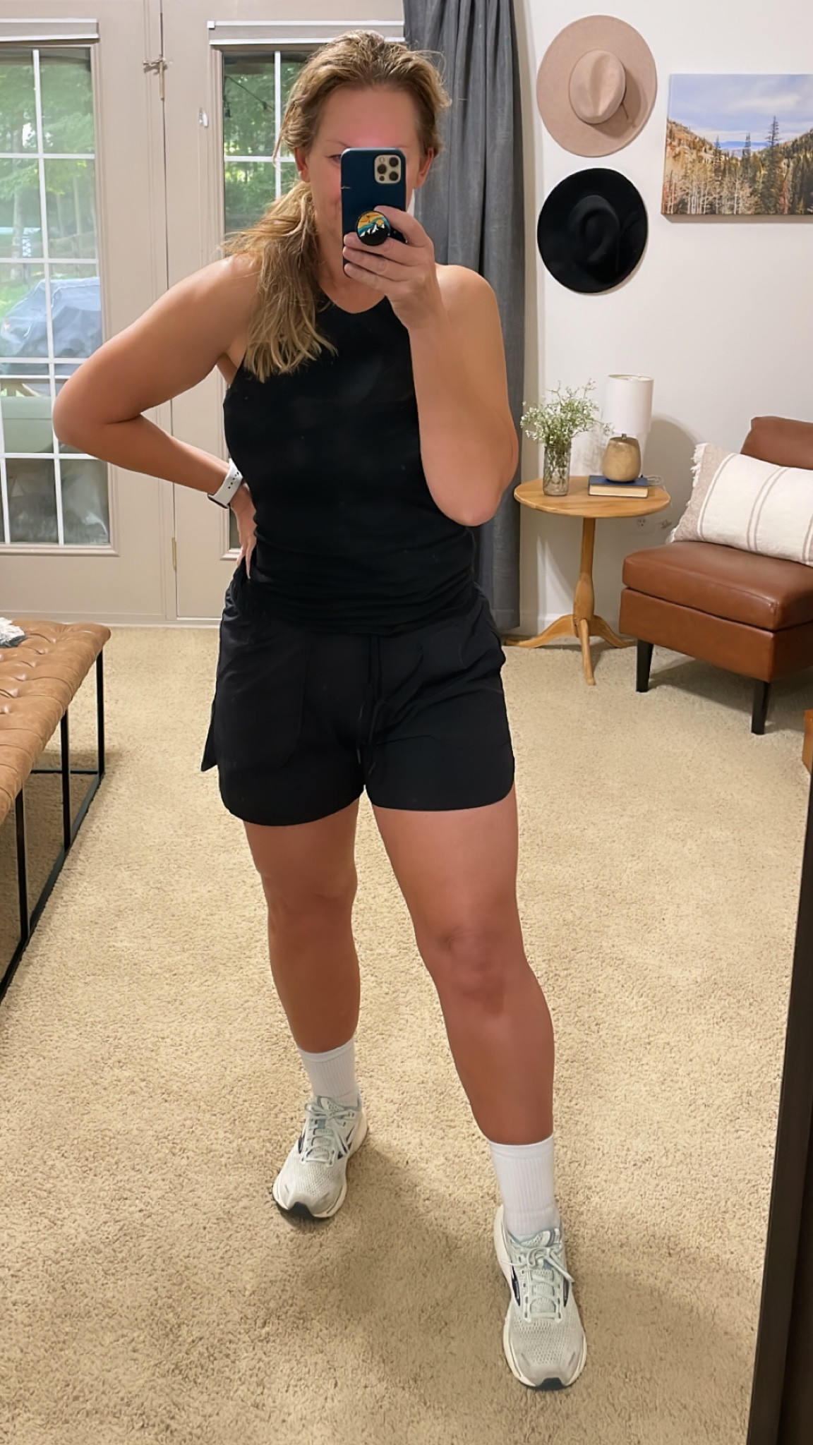 Workout OOTD
Athletic wear. Running shorts. High neck tank  

#LTKfitness #LTKmidsize #LTKcurves