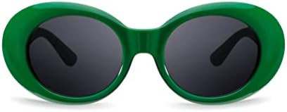 FEISEDY Sunglasses White Oval Clout Goggles for Women Men Retro Round Trendy Rimmed Clueless Cost... | Amazon (US)