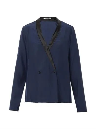 Valeria bi-colour silk blouse | Matches (US)
