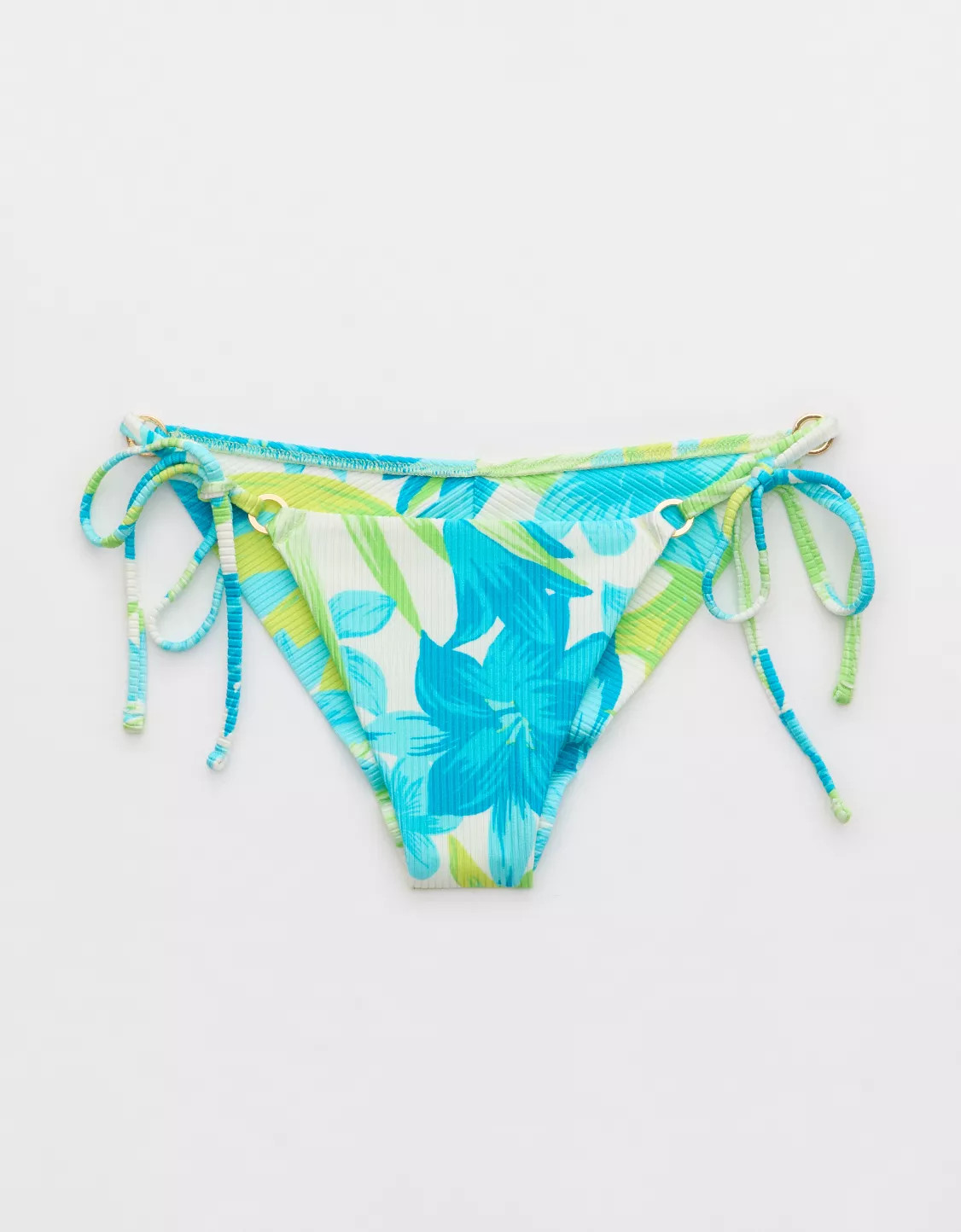 Aerie Shine Rib Cheekiest Tie Bikini Bottom | Aerie