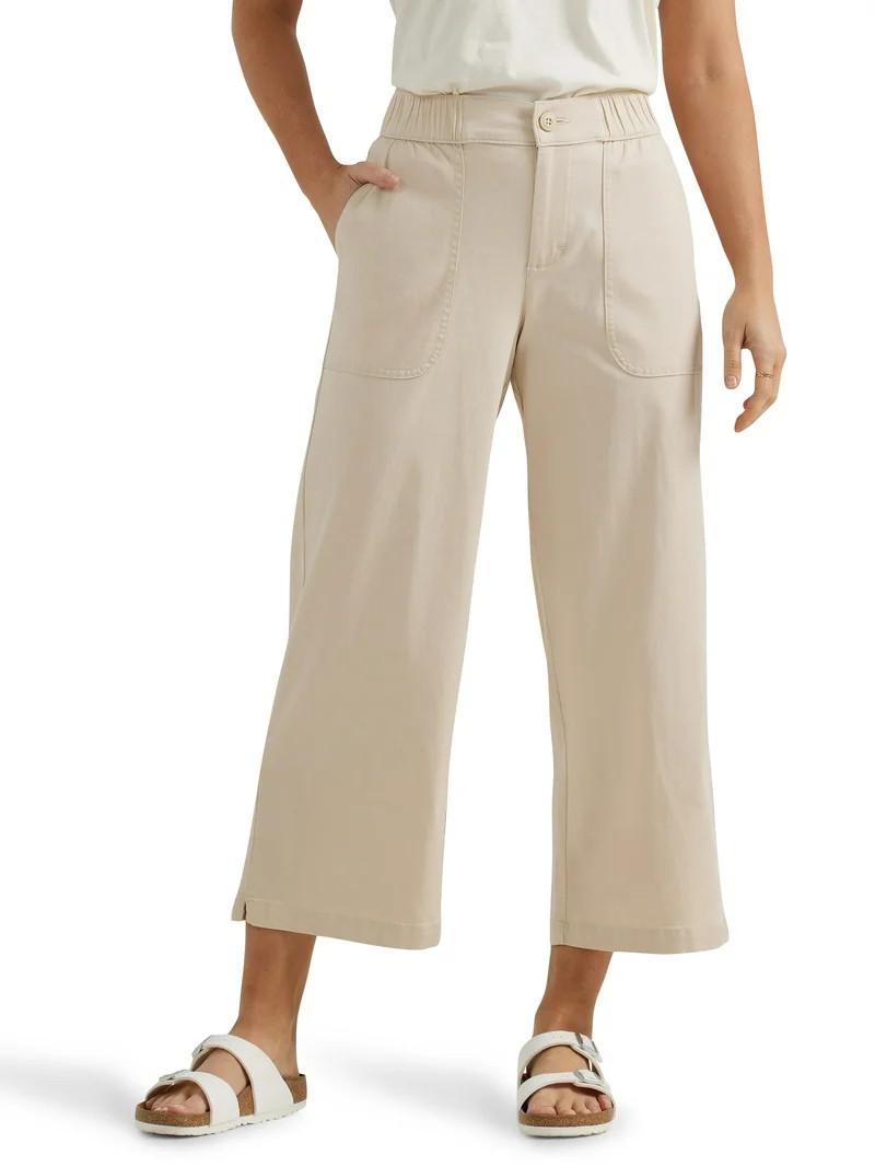 Lee® Women's Ultra Lux Comfort Wide Leg Utility Crop Pant - Walmart.com | Walmart (US)