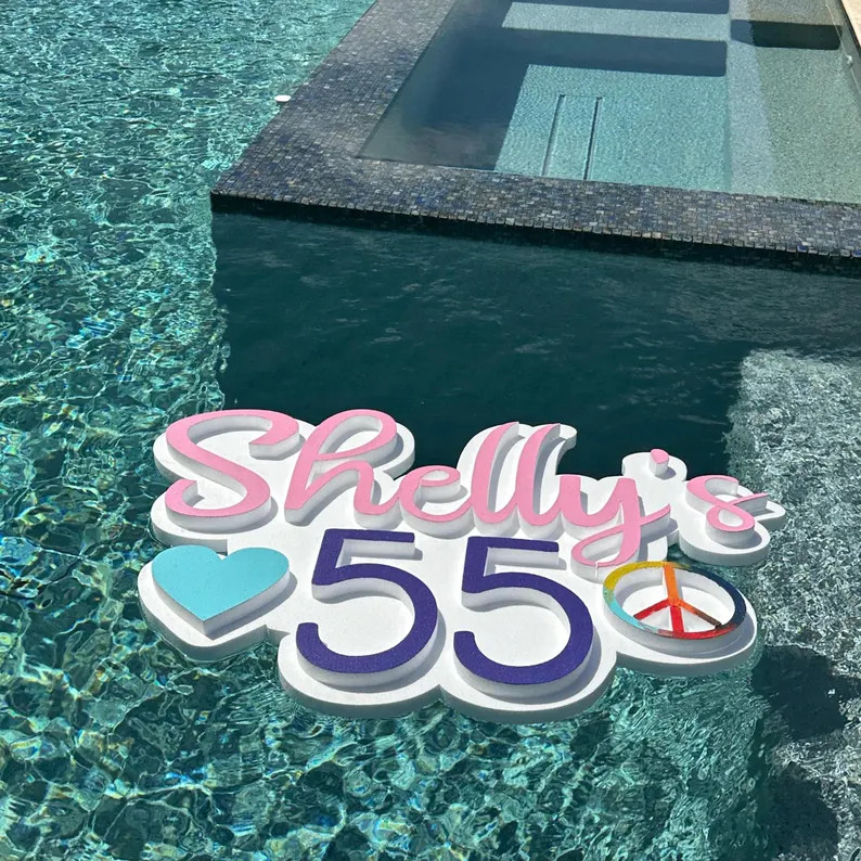 pool floating names | custom logos | engaments | photo shoots | props | birthday theme | pool par... | Etsy (US)