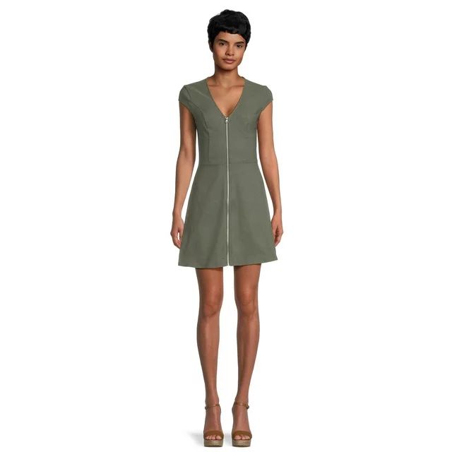 No Boundaries Juniors Millennium Zip Front Dress, Sizes XS-XXXL | Walmart (US)