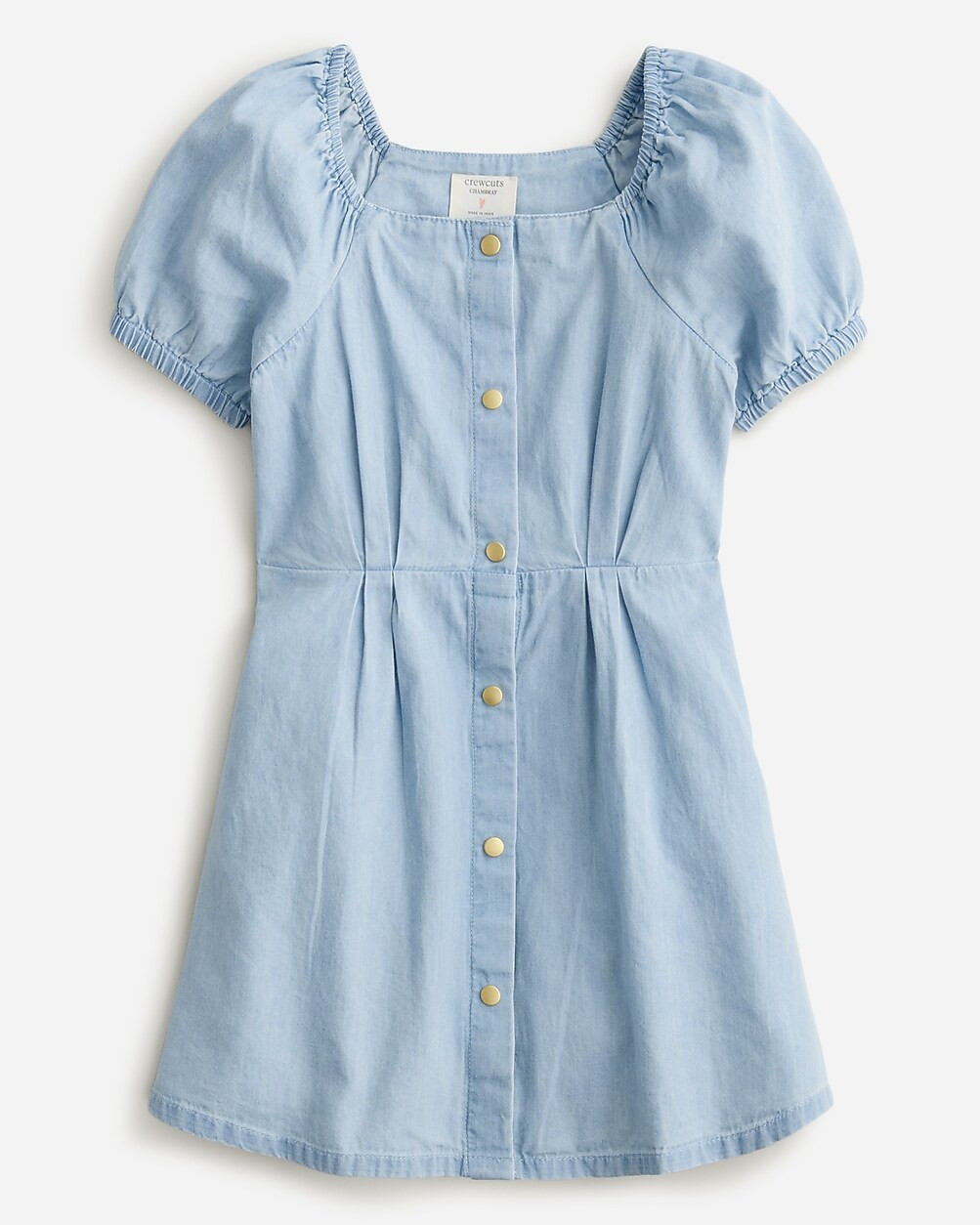 Girls' button-front chambray dress | J. Crew US